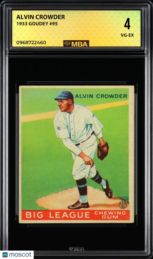 1933 Goudey Alvin Crowder #95 MBA 4