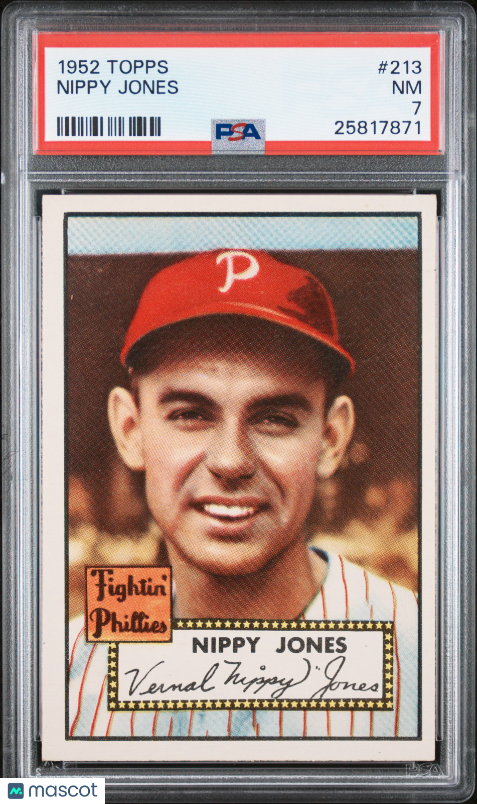 1952 Topps Nippy Jones #213 PSA 7