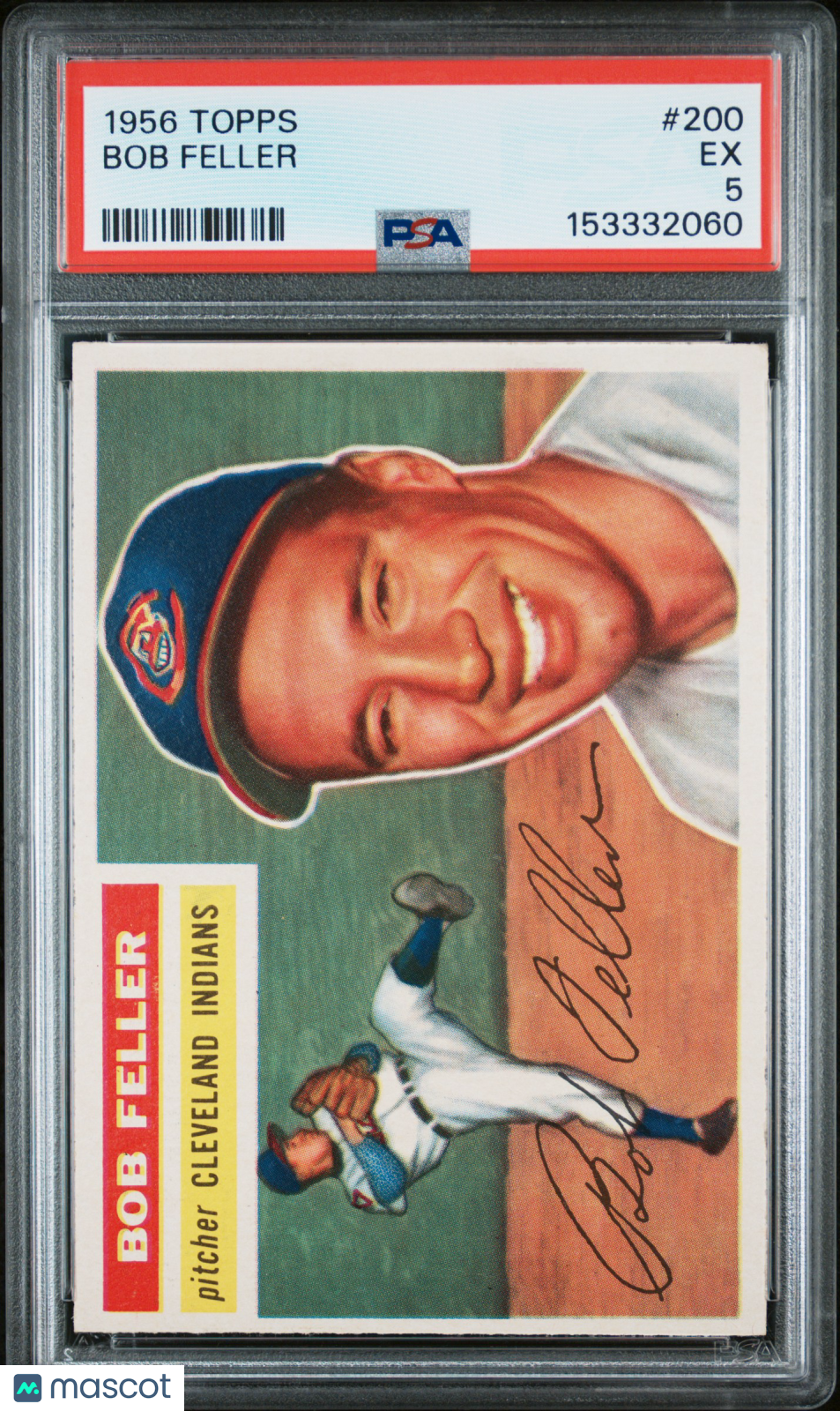1956 Topps Bob Feller #200 PSA 5
