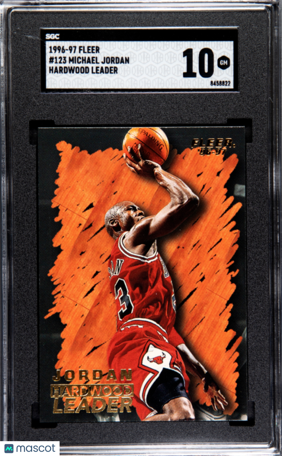 1996 Fleer Michael Jordan #123 Hardwood Leader SGC 10