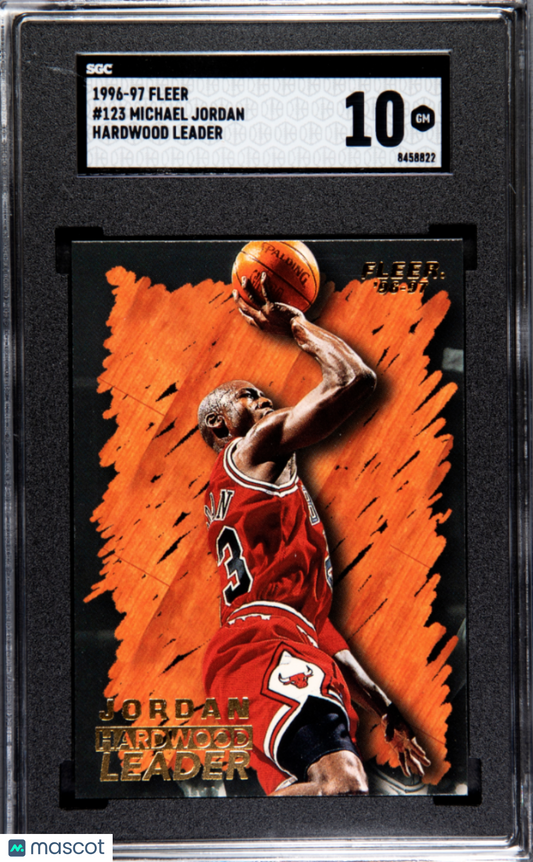 1996 Fleer Michael Jordan #123 Hardwood Leader SGC 10