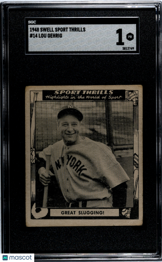 1948 Swell Sport Thrills Lou Gehrig #14 SGC 1