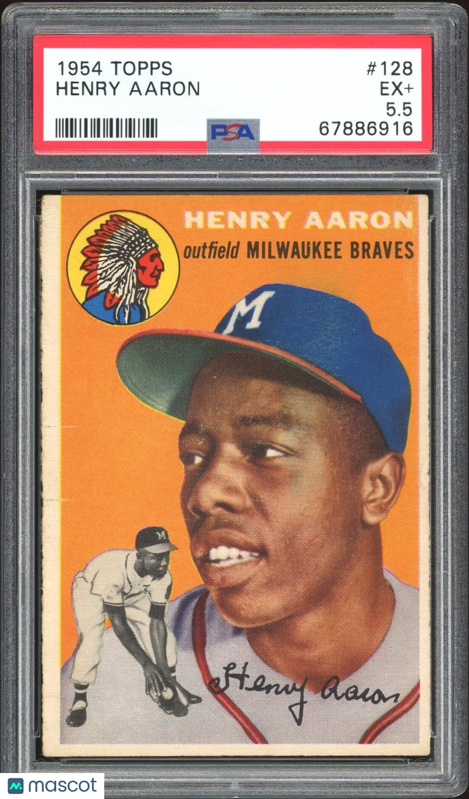 1954 Topps Henry Aaron #128 PSA 5.5