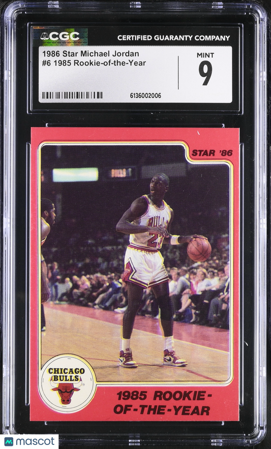 1986 Star Michael Jordan 1985 Rookie-of-the-Year #6 CGC 9