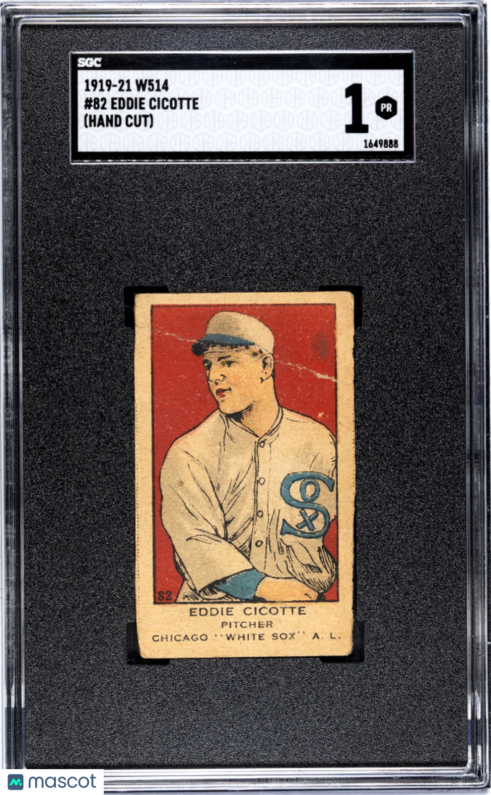 1919 W514 (W514) Eddie Cicotte #82 SGC 1