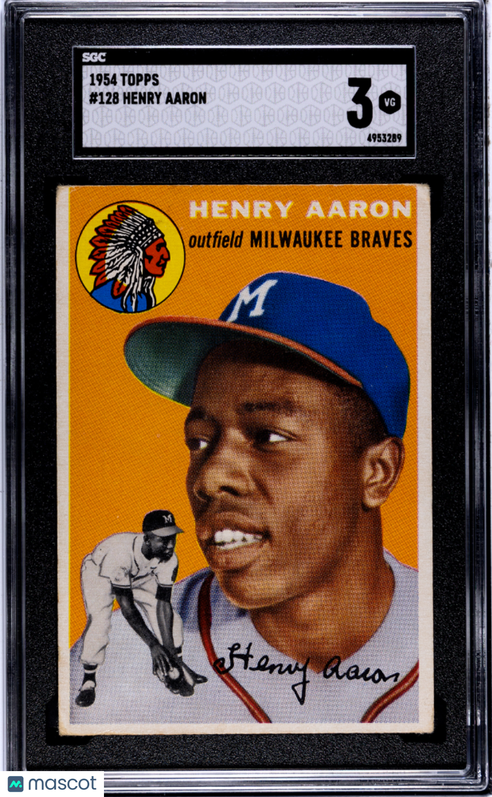 1954 Topps Henry Aaron #128 SGC 3