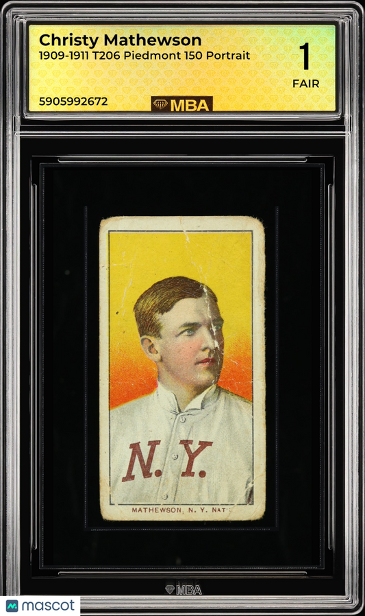 1911 T206 Christy Mathewson Piedmont 150 MBA 1