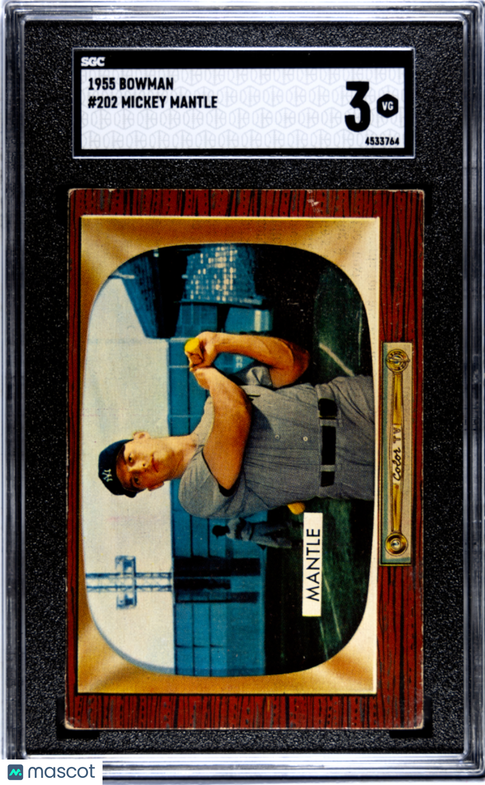 1955 Bowman Mickey Mantle #202 SGC 3