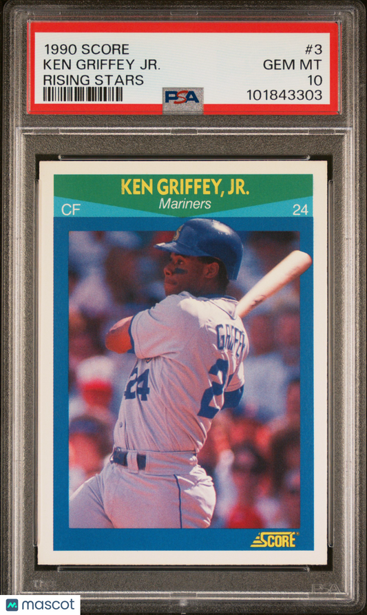 1990 Score Rising Stars Ken Griffey JR. #3 PSA 10
