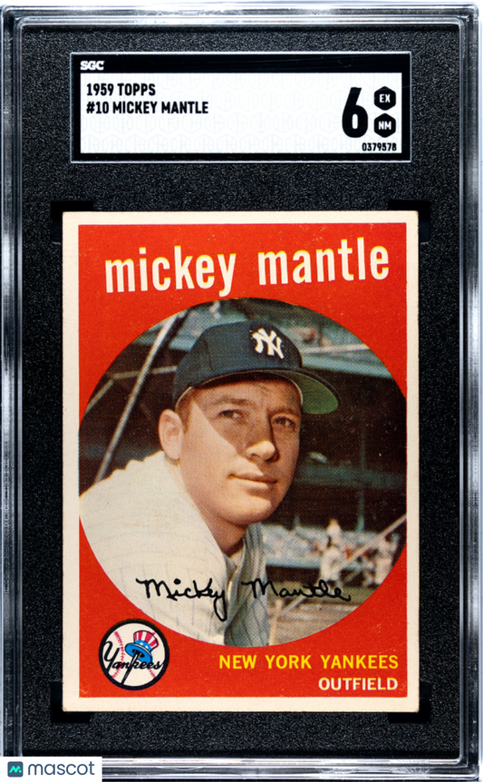 1959 Topps Mickey Mantle #10 SGC 6
