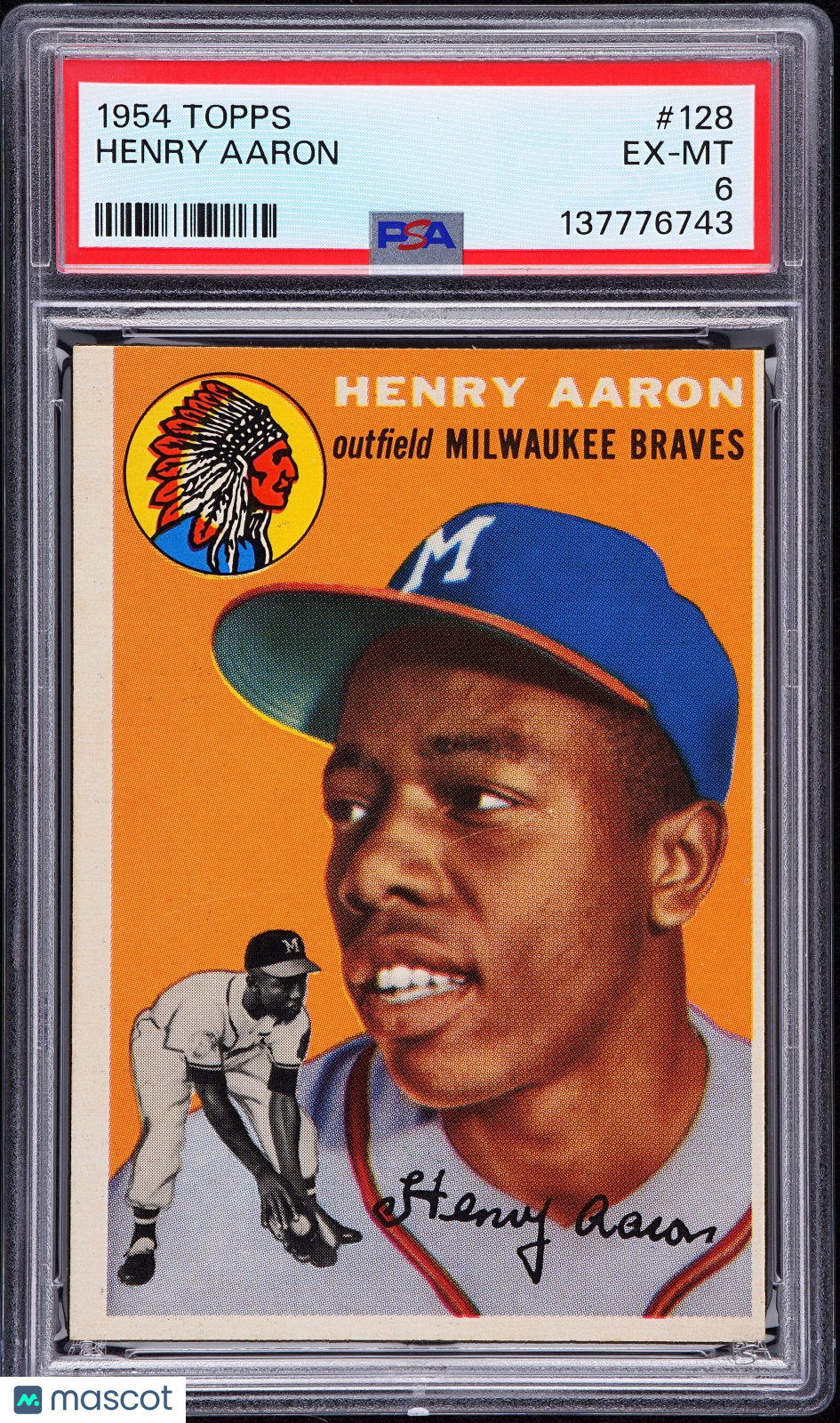 1954 Topps Henry Aaron #128 PSA 6
