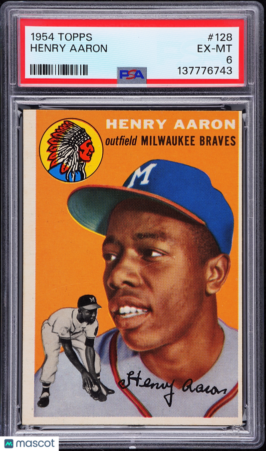 1954 Topps Henry Aaron #128 PSA 6
