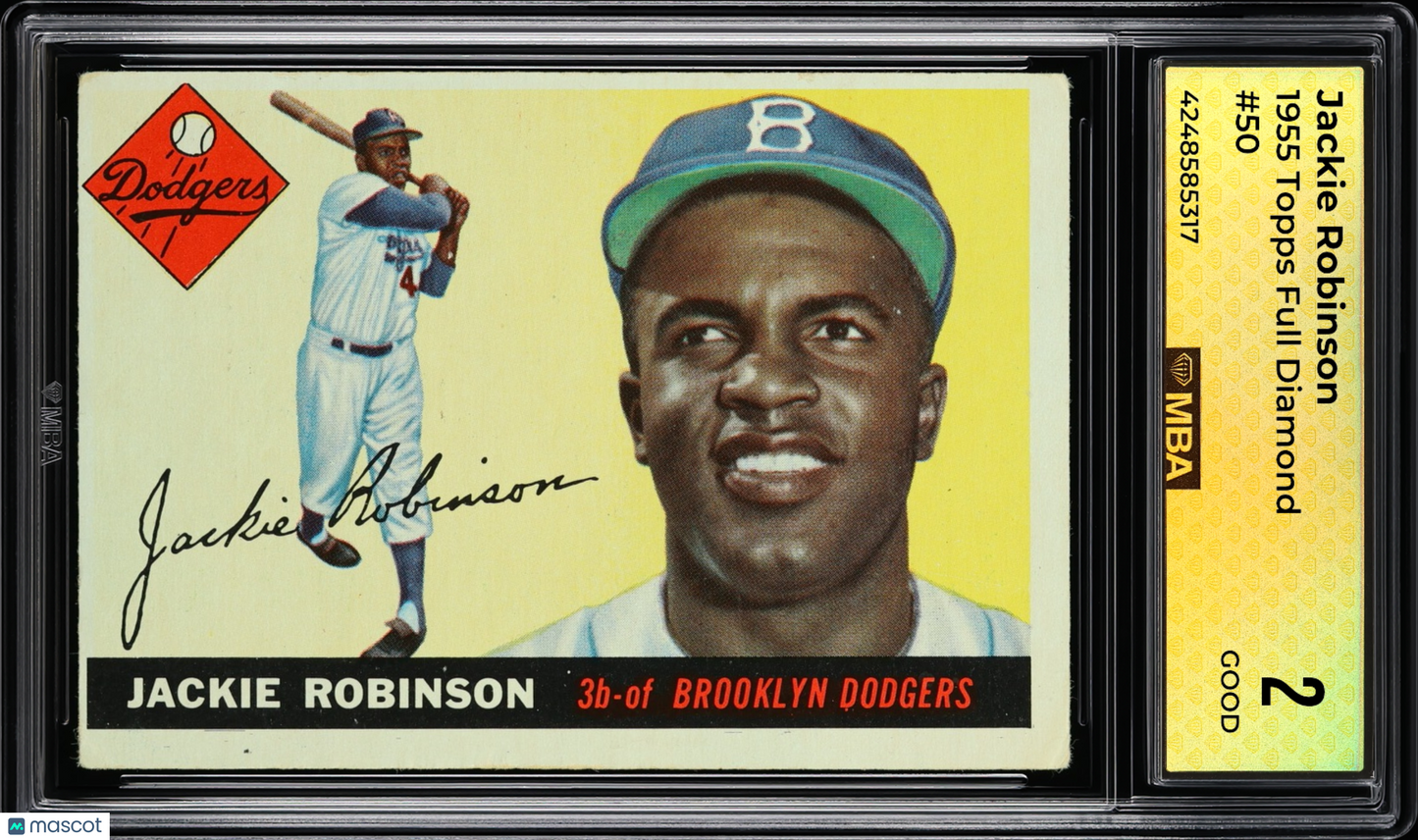 1955 Topps Jackie Robinson #50 Full Diamond MBA 2