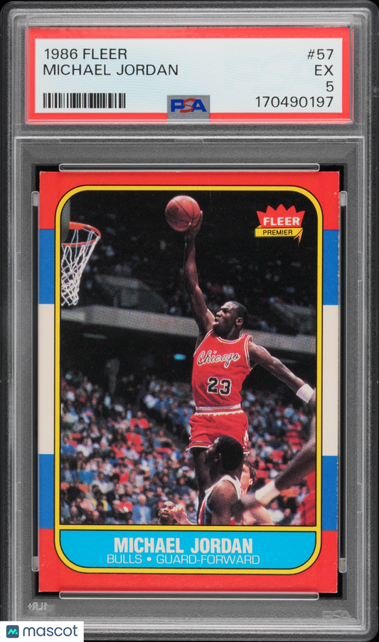 1986 Fleer Michael Jordan #57 PSA 5