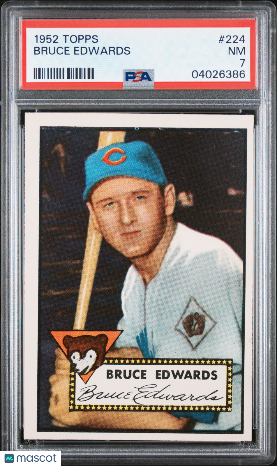 1952 Topps Bruce Edwards #224 PSA 7