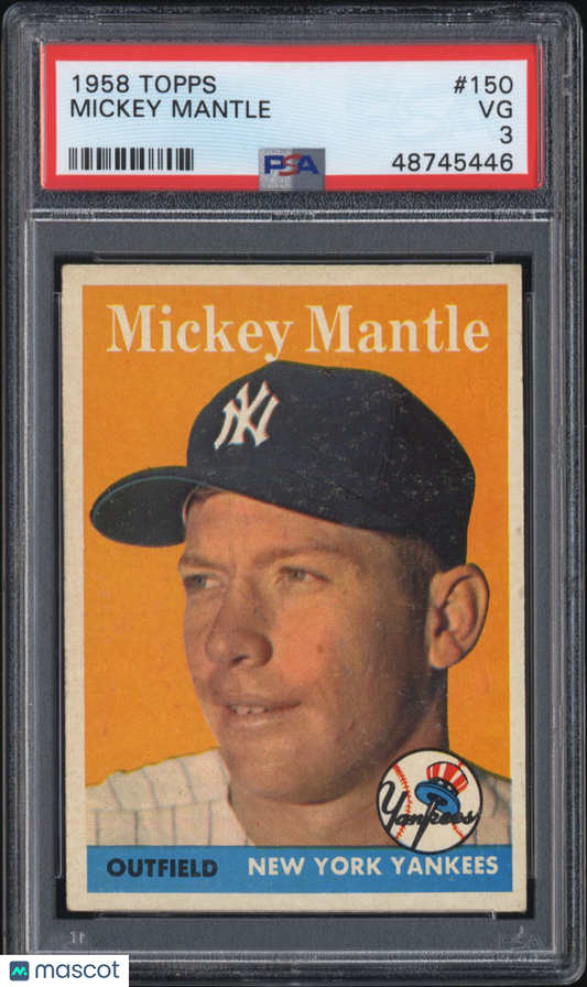 1958 Topps Mickey Mantle #150 PSA 3