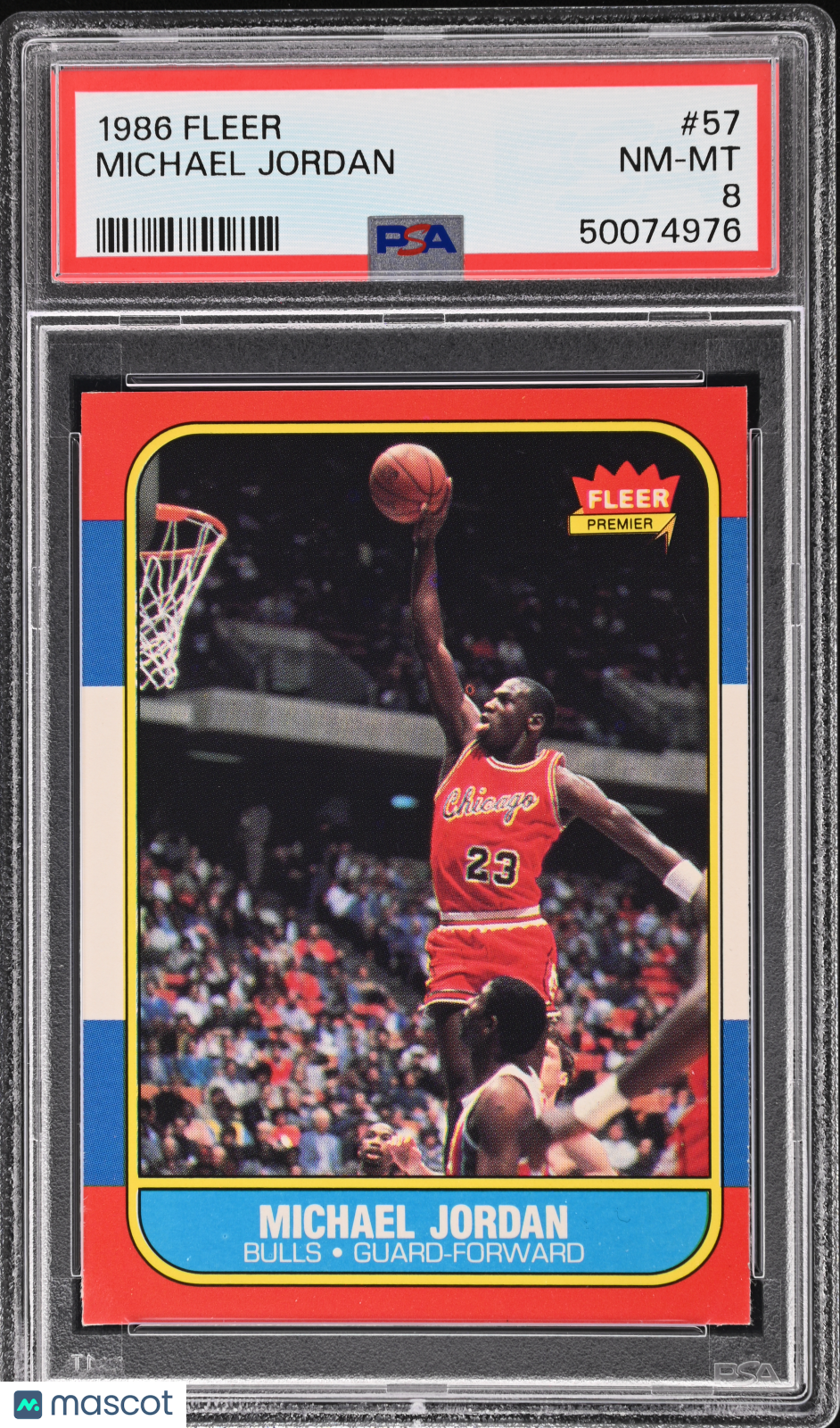 1986 Fleer Michael Jordan #57 PSA 8
