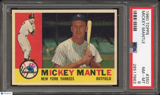 1960 Topps Mickey Mantle #350 PSA 8