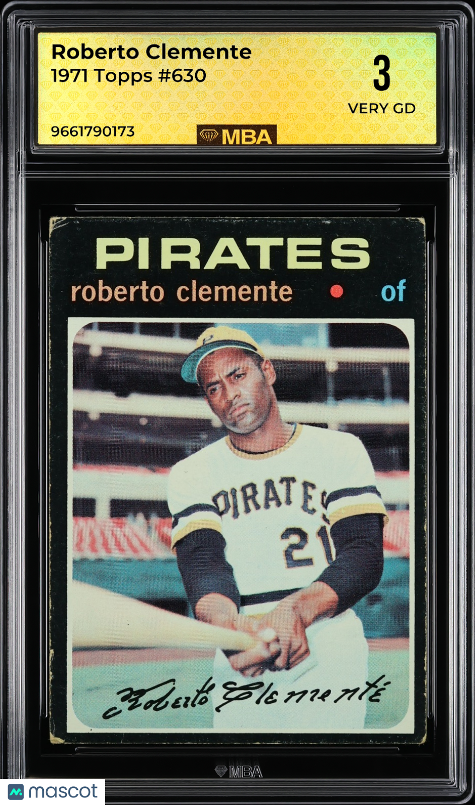 1971 Topps Roberto Clemente #630 MBA 3