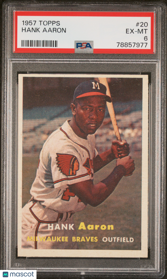 1957 Topps Hank Aaron #20 PSA 6