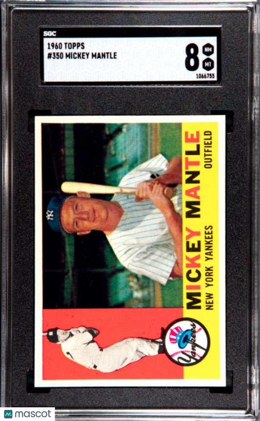 1960 Topps Mickey Mantle #350 SGC 8