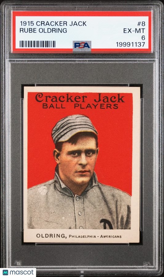 1915 Cracker Jack Rube Oldring #8 PSA 6