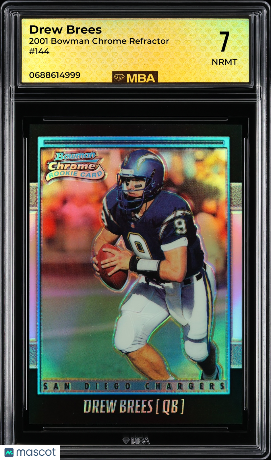 2001 Bowman Chrome Drew Brees #144 Refractor MBA 7