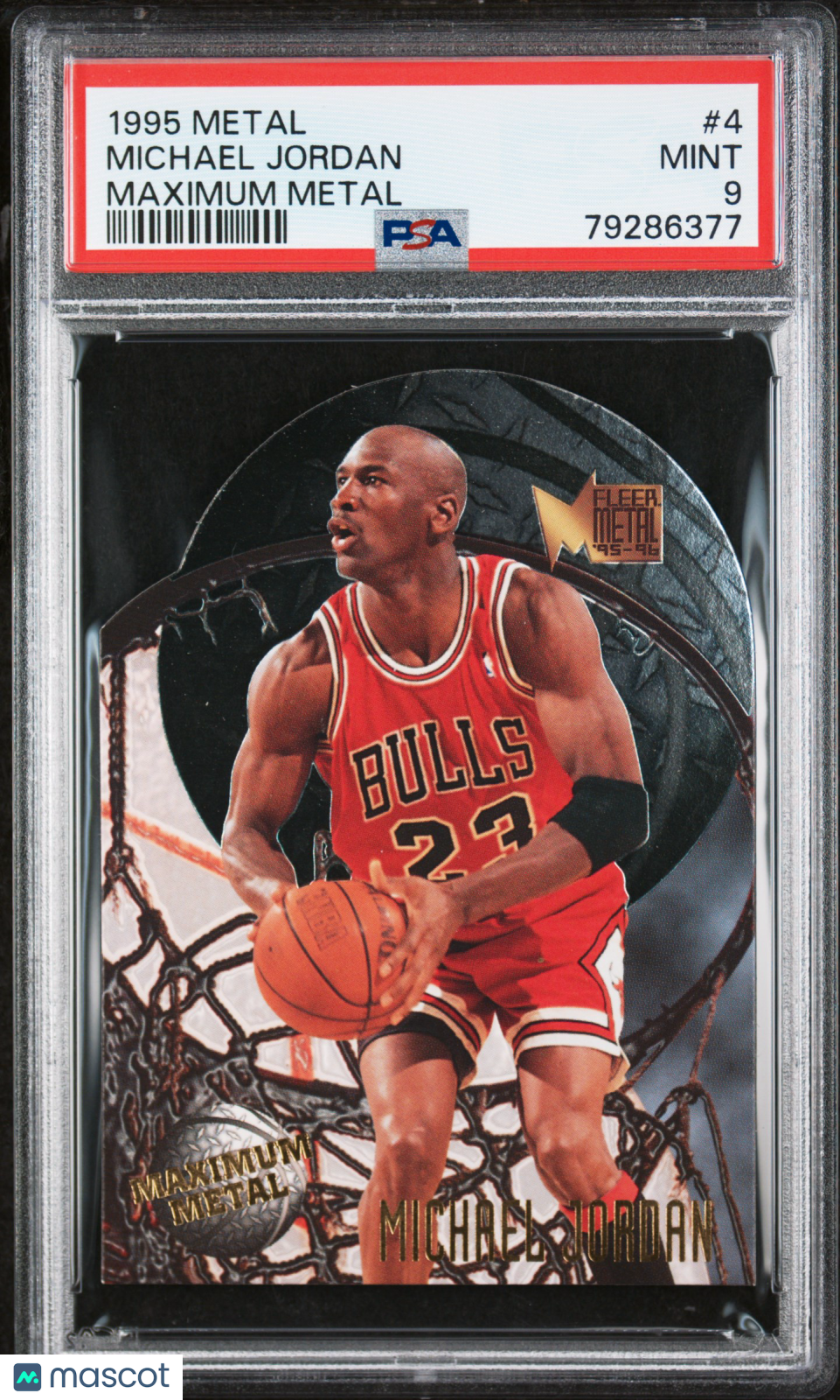1995 Metal Maximum Metal Michael Jordan #4 PSA 9