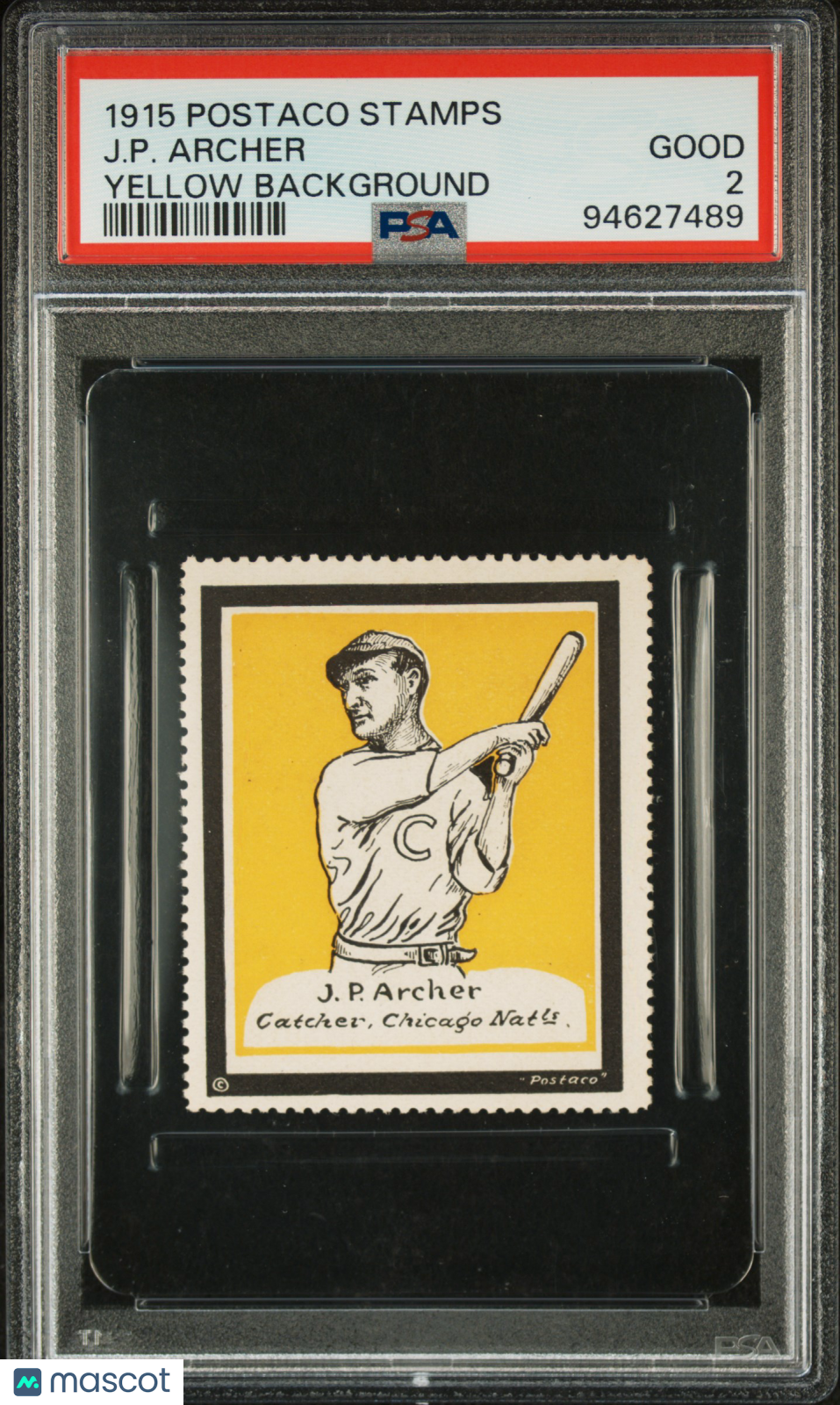 1915 Postaco Stamps J. P. Archer Yellow Background PSA 2