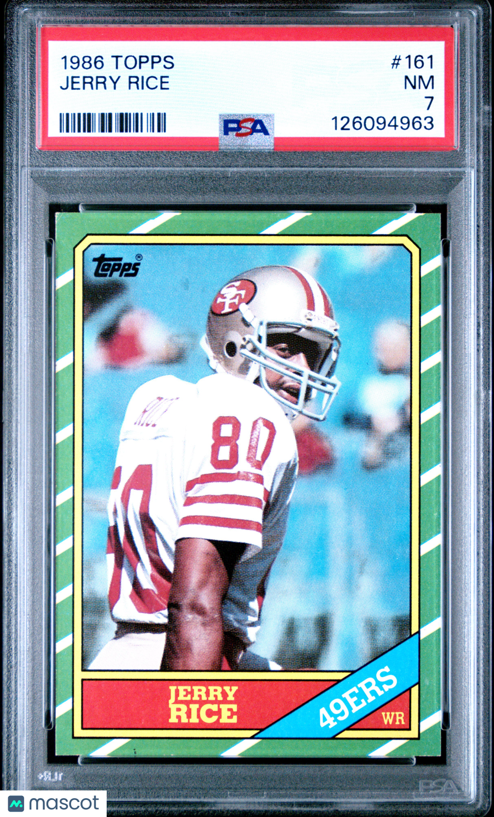 1986 Topps Jerry Rice #161 PSA 7