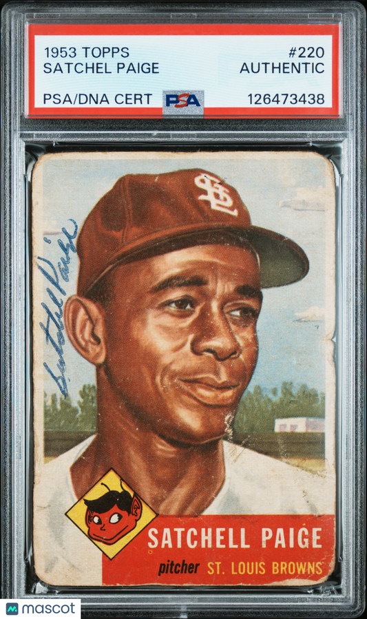 1953 Topps Satchell Paige #220 PSA A Auto A
