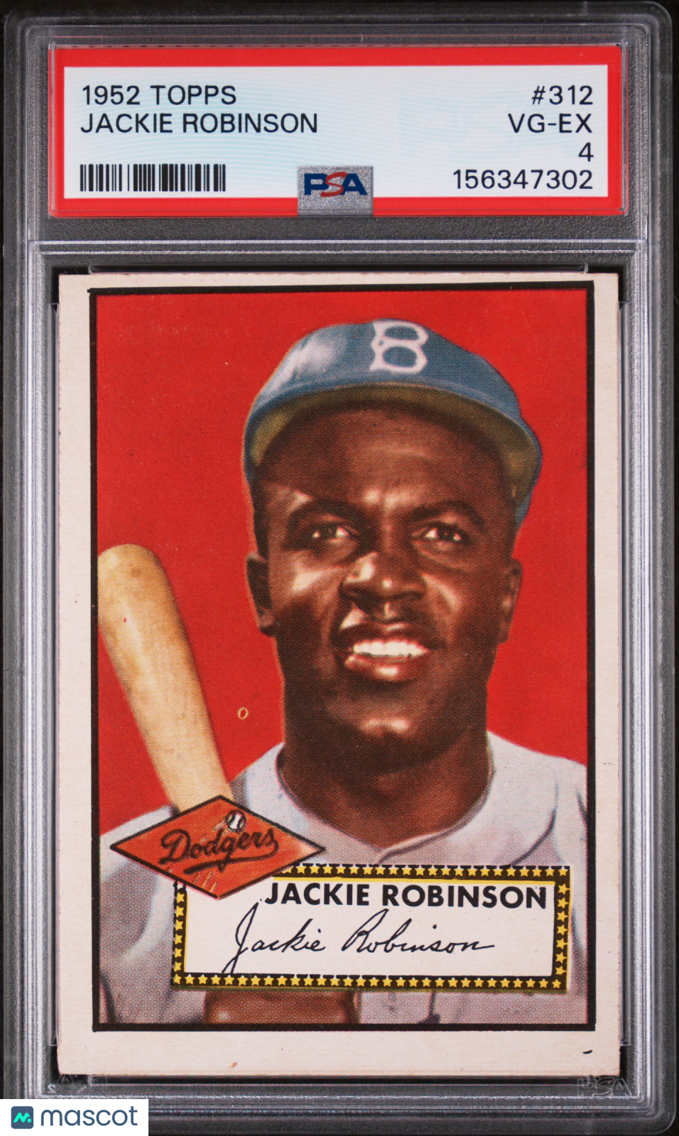 1952 Topps Jackie Robinson #312 PSA 4