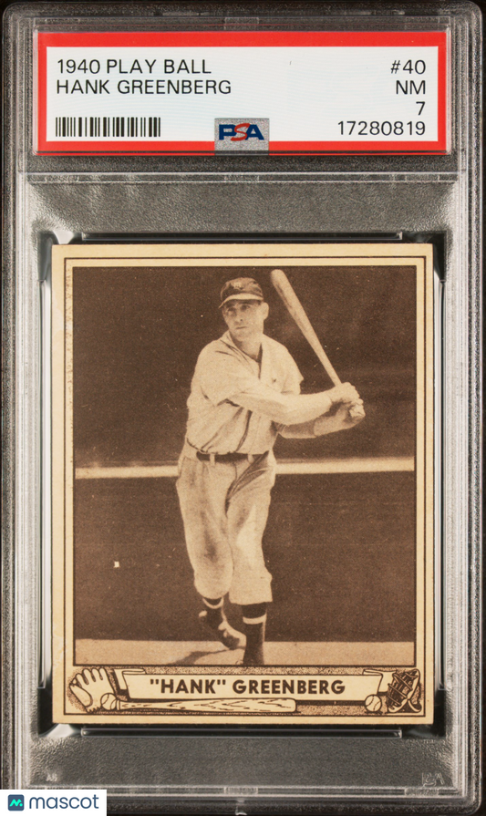 1940 Play Ball Hank Greenberg #40 PSA 7