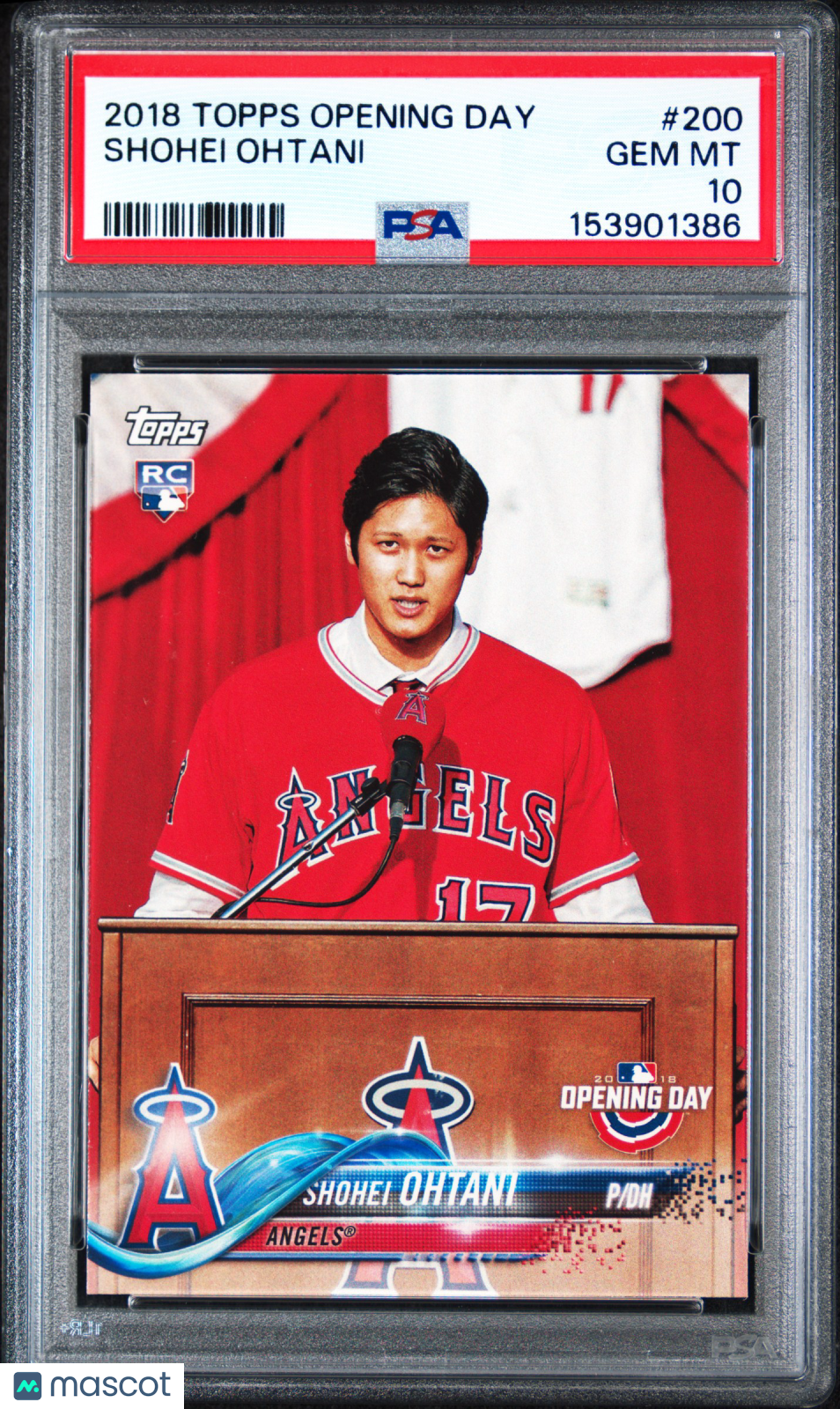 2018 Topps Opening Day Shohei Ohtani #200 PSA 10