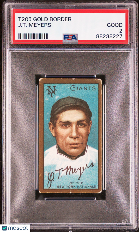 1911 T205 Gold Border J. T. Meyers PSA 2