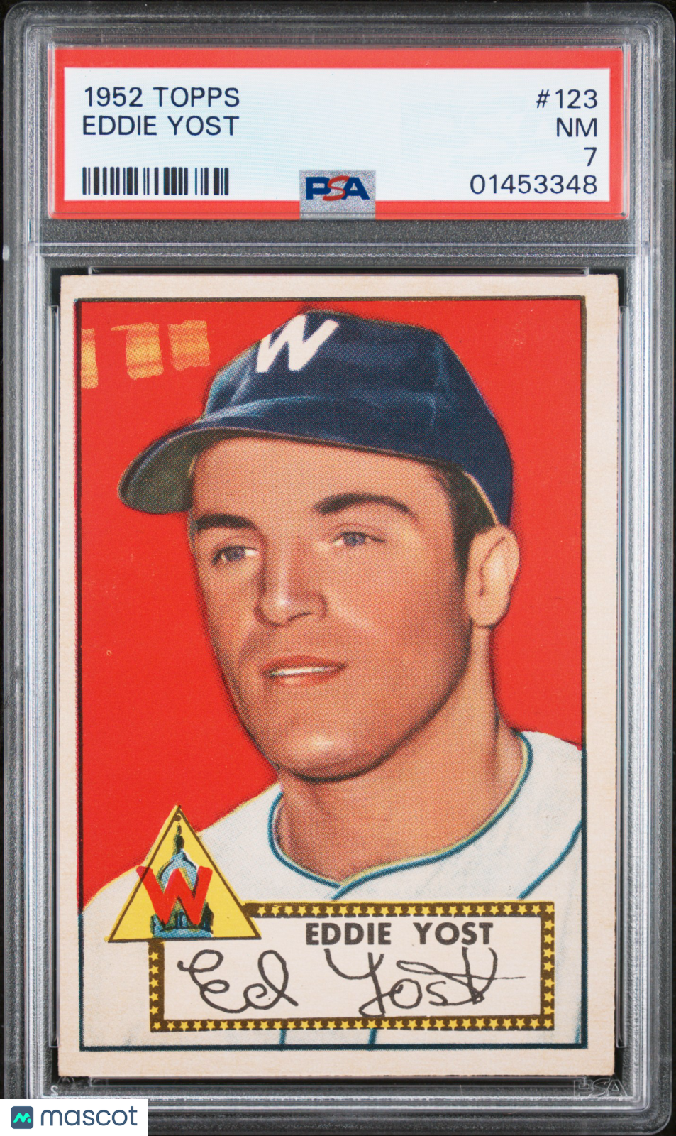 1952 Topps Eddie Yost #123 PSA 7