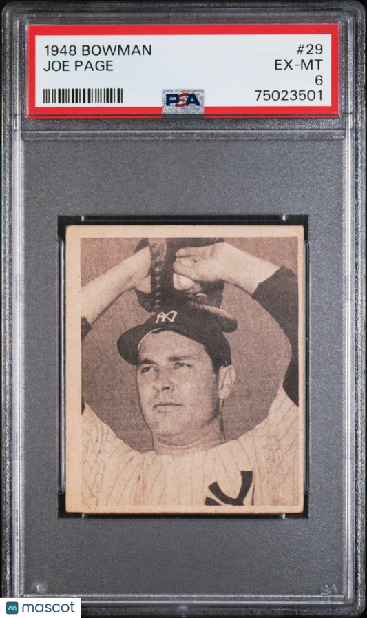1948 Bowman Joe Page #29 PSA 6
