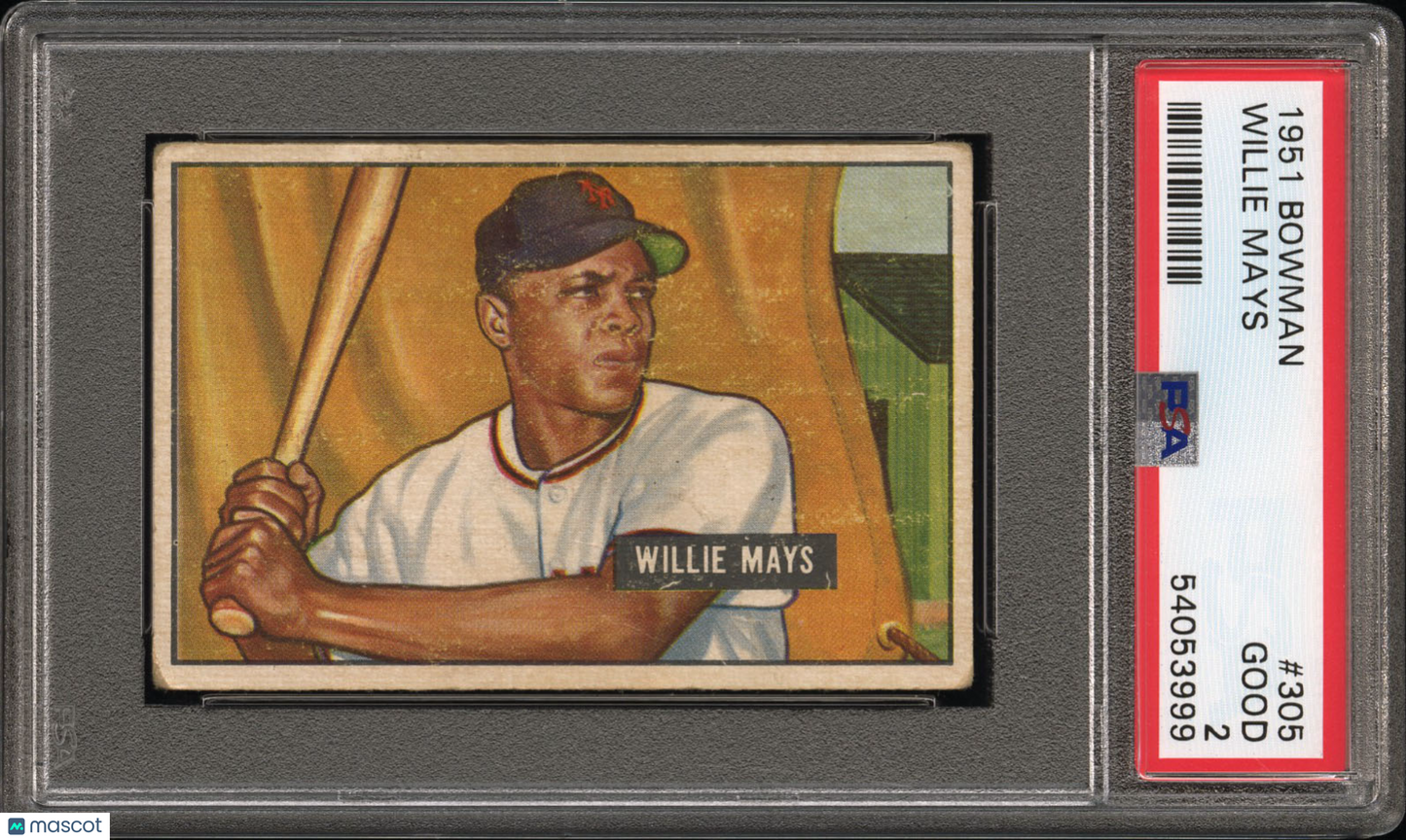 1951 Bowman Willie Mays #305 PSA 2