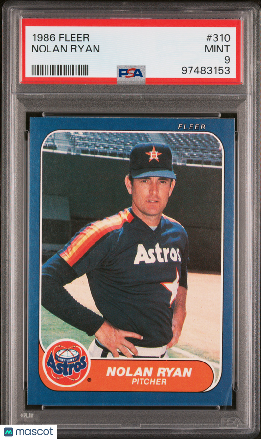 1986 Fleer Nolan Ryan #310 PSA 9