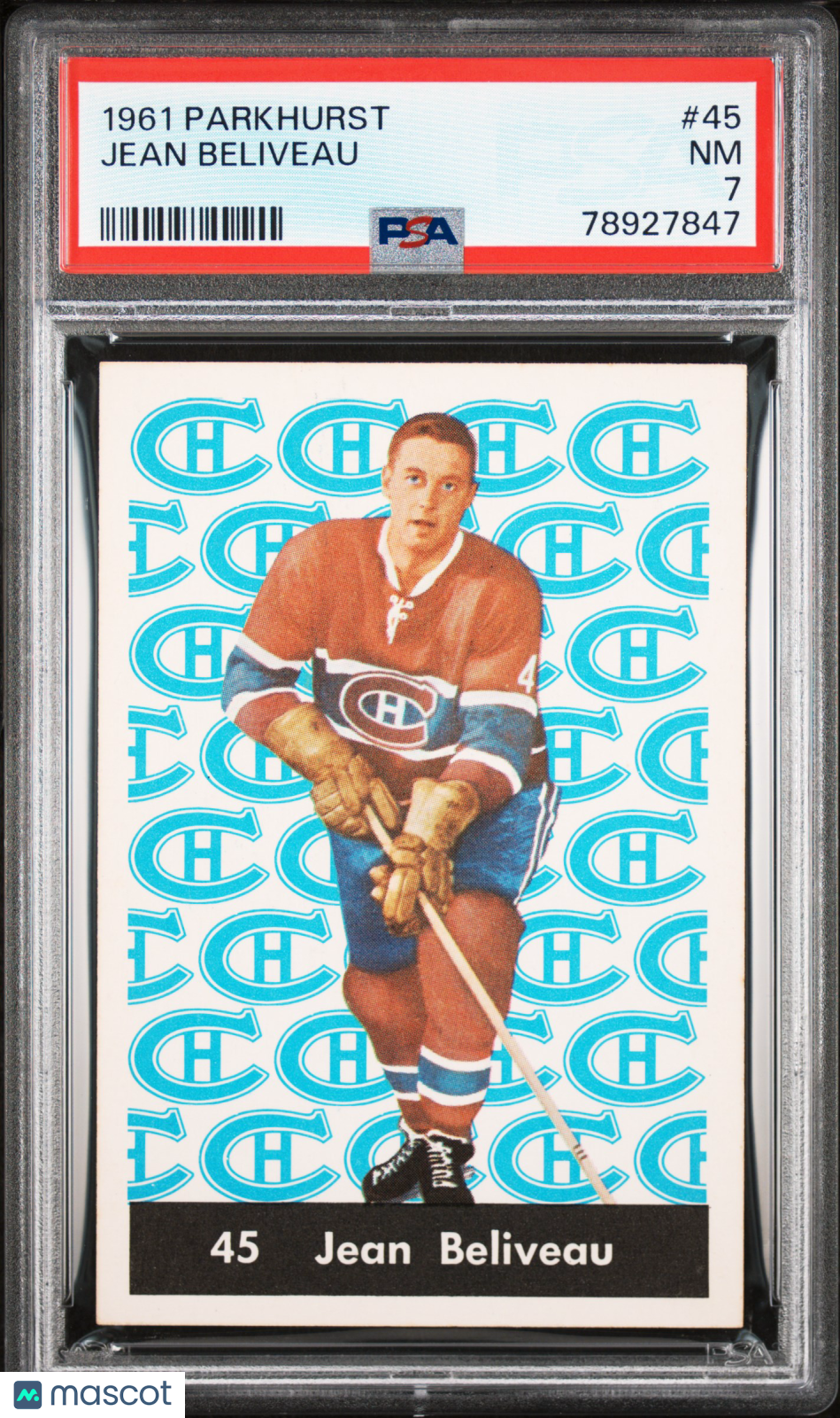 1961 Parkhurst Jean Beliveau #45 PSA 7