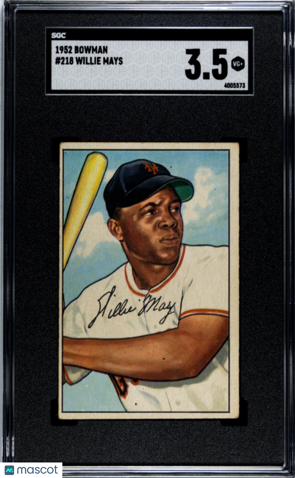 1952 Bowman Willie Mays #218 SGC 3.5