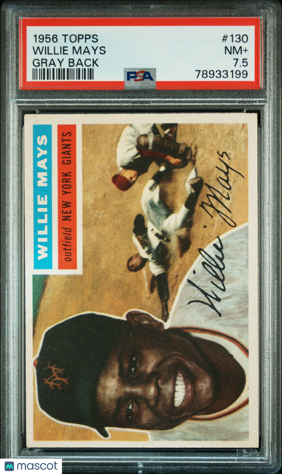 1956 Topps Willie Mays #130 Gray Back PSA 7.5