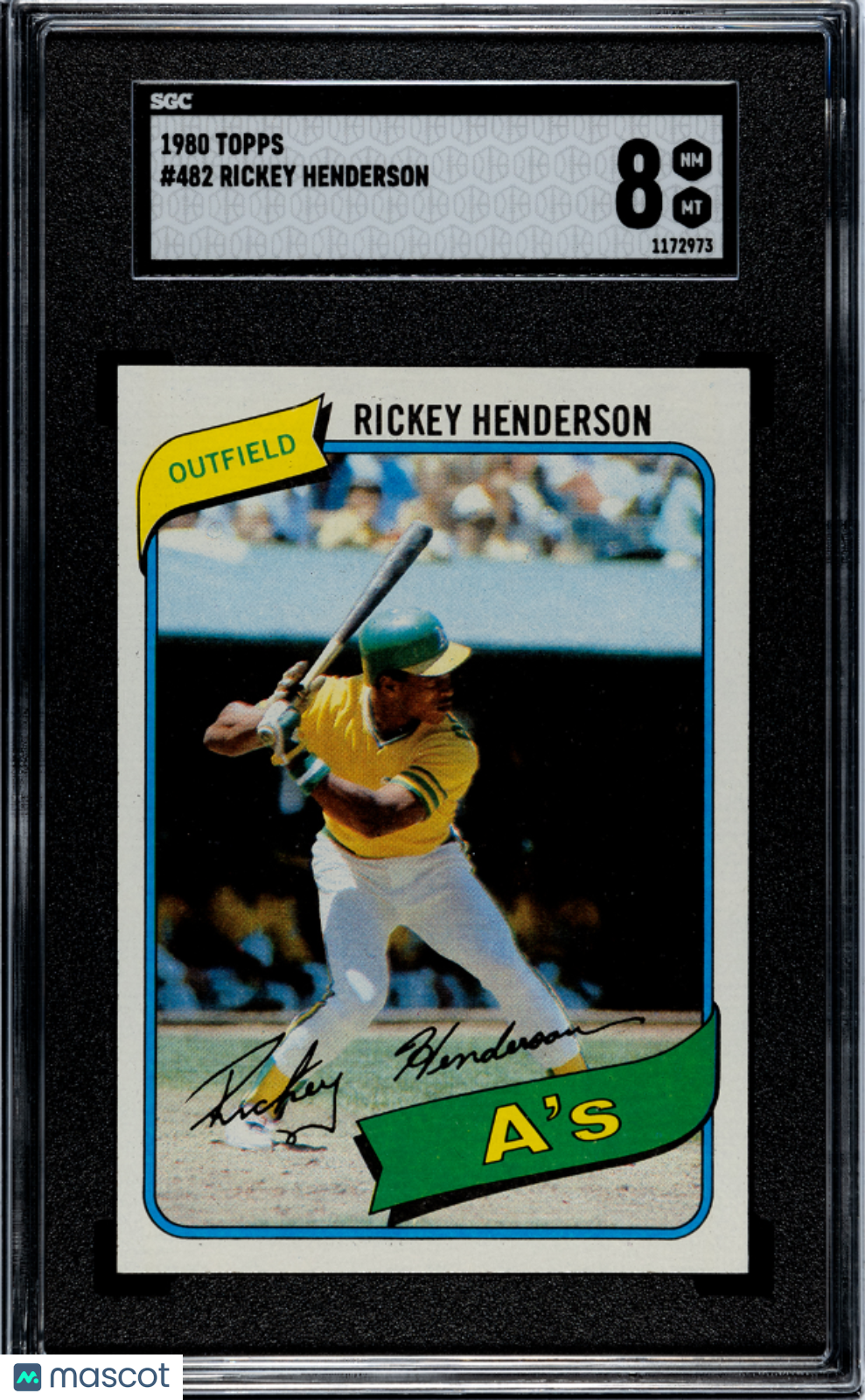 1980 Topps Rickey Henderson #482 SGC 8