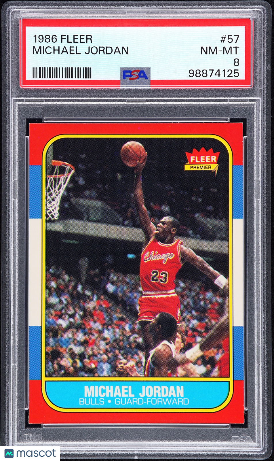1986 Fleer Michael Jordan #57 PSA 8