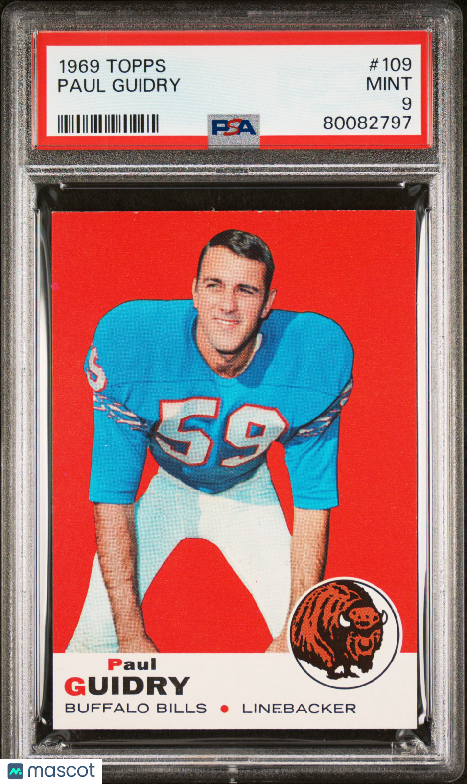 1969 Topps Paul Guidry #109 PSA 9