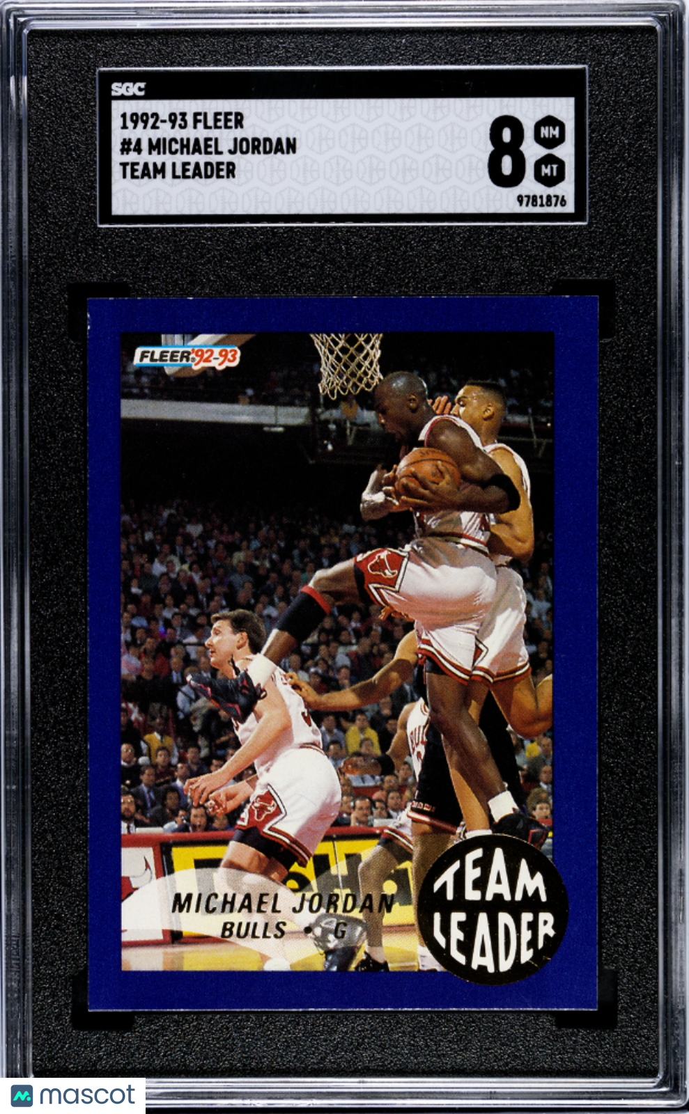 1992 Fleer Michael Jordan #4 Team Leader SGC 8