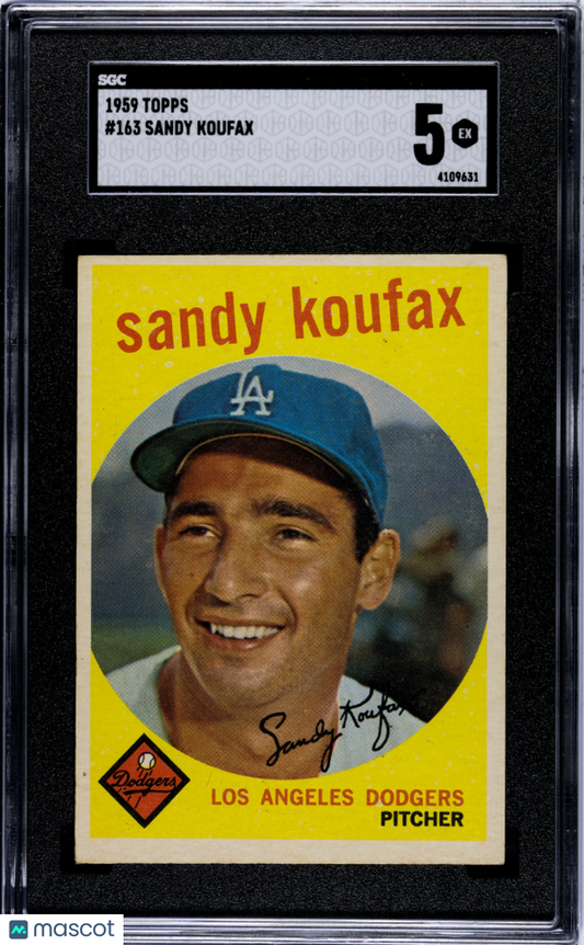 1959 Topps Sandy Koufax #163 SGC 5