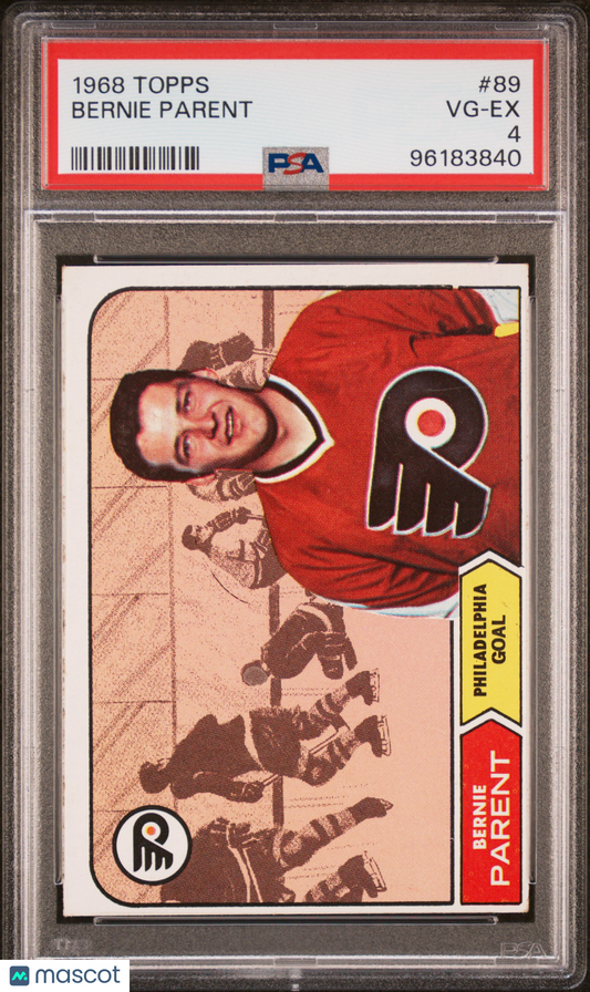 1968 Topps Bernie Parent #89 PSA 4