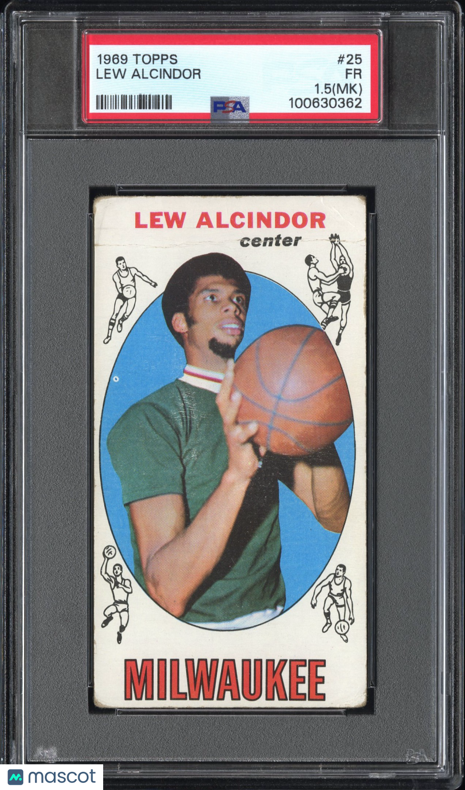 1969 Topps Lew Alcindor #25 MK PSA 1.5