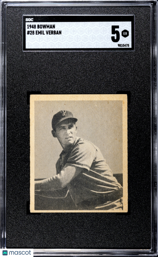 1948 Bowman Emil Verban #28 SGC 5